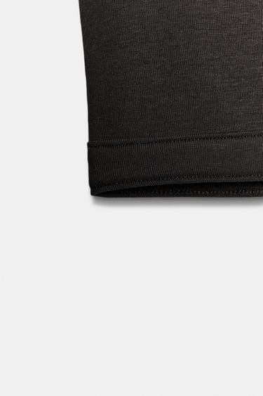 SLEEVELESS CROP TOP - Charcoal grey by Zara