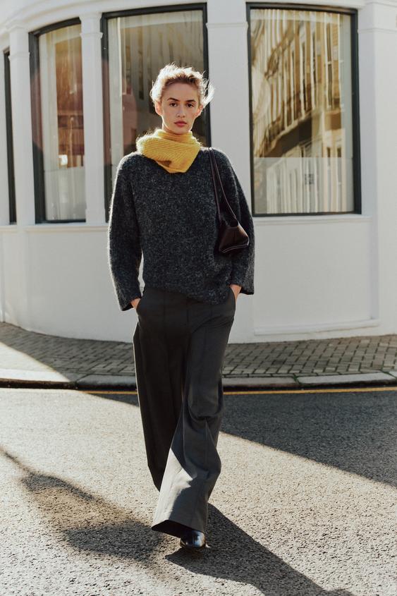 ASYMMETRIC KNIT JUMPER - Grey by Zara - Image 0