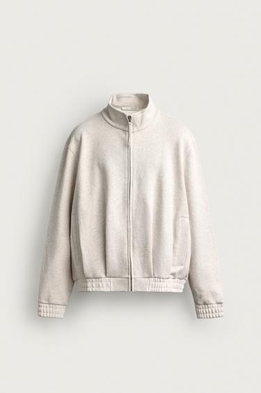 Zara RELAXED FIT STRUCTURED LIGHTWEIGHT JACKET - Gray marl