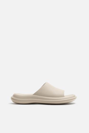 CLAQUETTES DE PISCINE VOLUME - Blanc écru de Zara