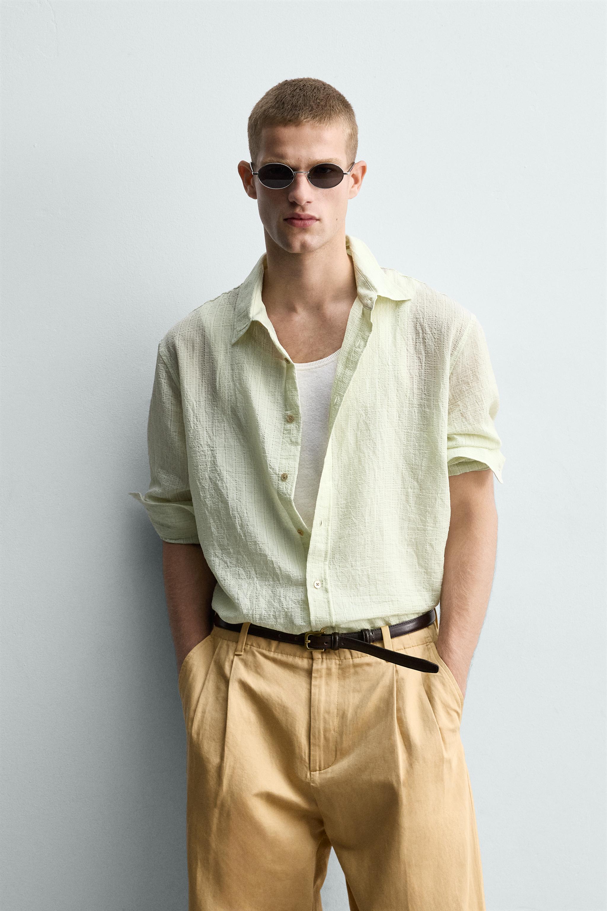RELAXED FIT STRUCTURED FLOWY SHIRT