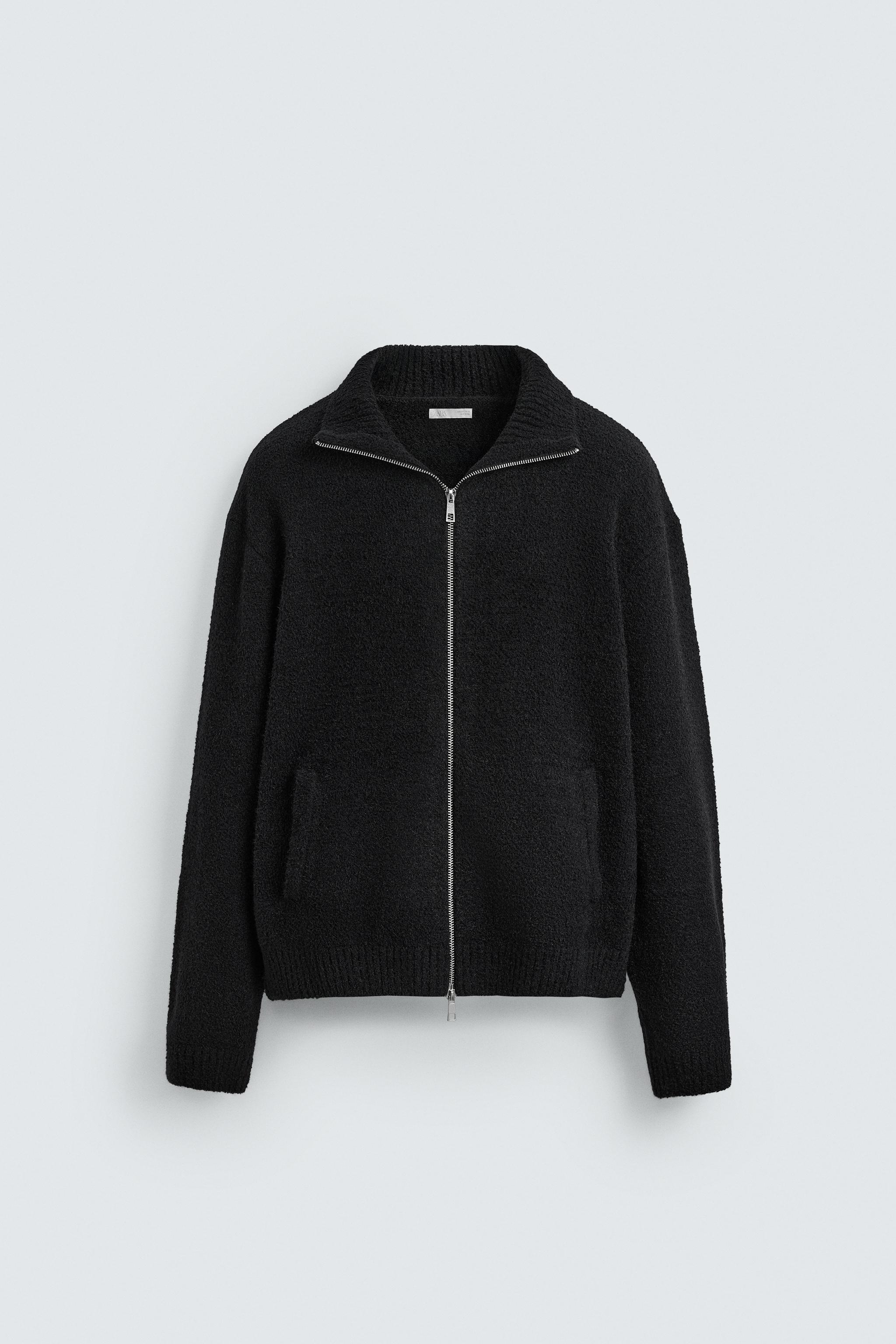 トップス SUPER HIGH GAUGE SWEAT ZIP CARDIGAN 4 Namu Shop - Auralee Super High Gauge Sweat Zip Cardigan - Black