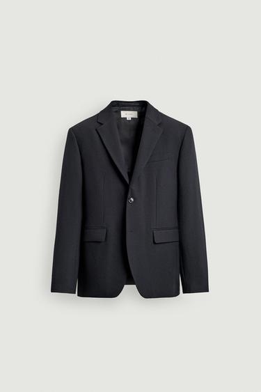100% WOOL SUIT BLAZER - Dark navy by Zara