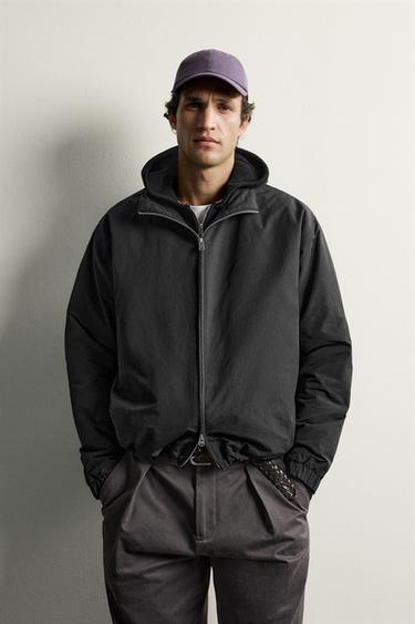 TECHNICAL PADDED OVERSHIRT — Black 1