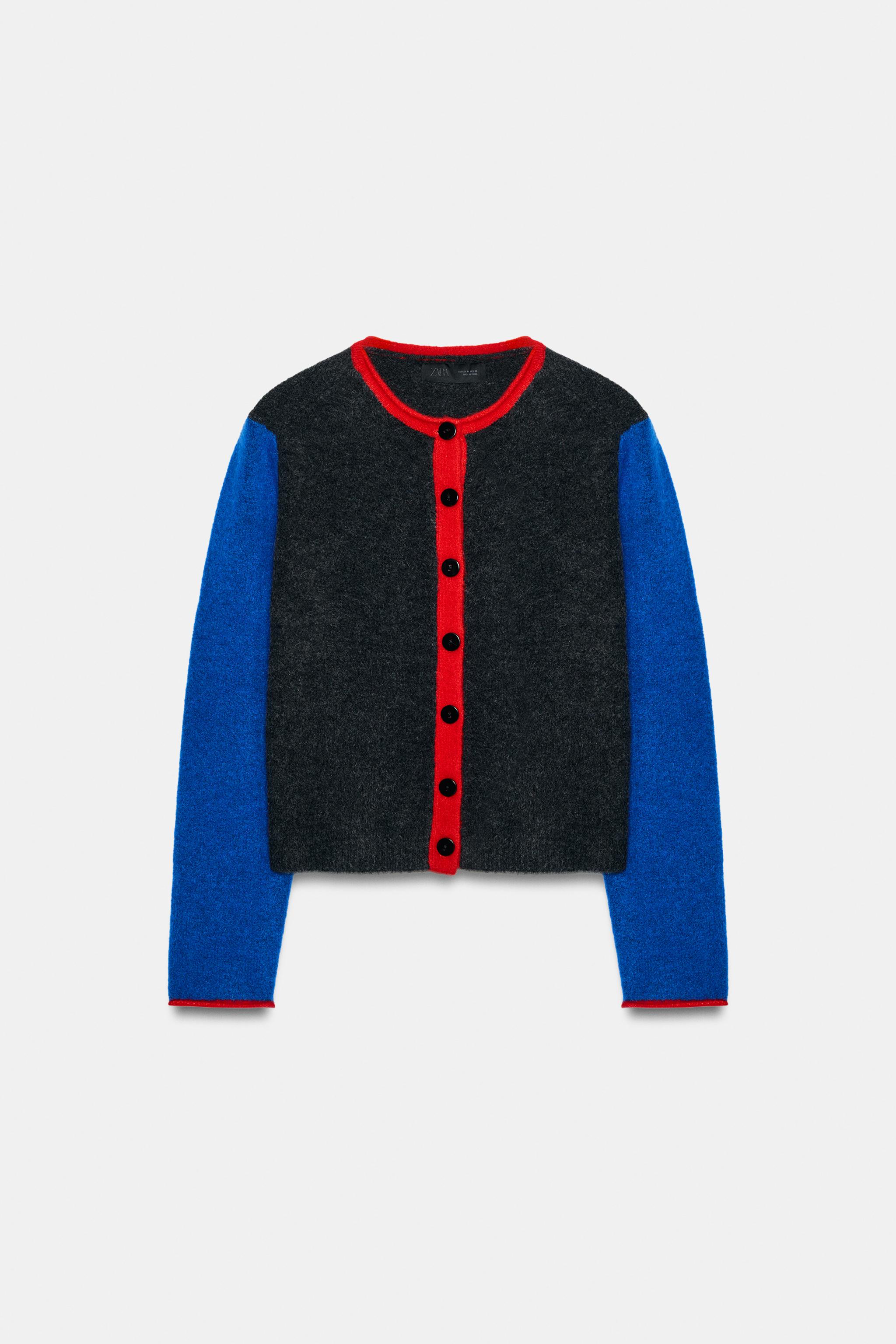 GILET EN MAILLE COULEUR BLOCK