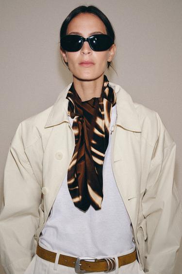 TRIPLE LOOP SPLIT SUEDE BELT - camel by Zara - Image 0