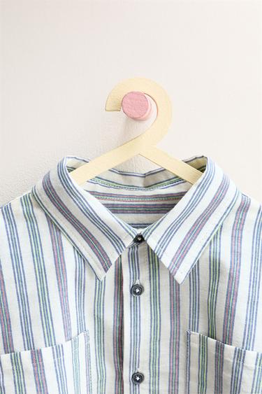 ZARA TIMELESS - CHEMISE À RAYURES AVEC POCHE - Bleu de Zara - Image 2