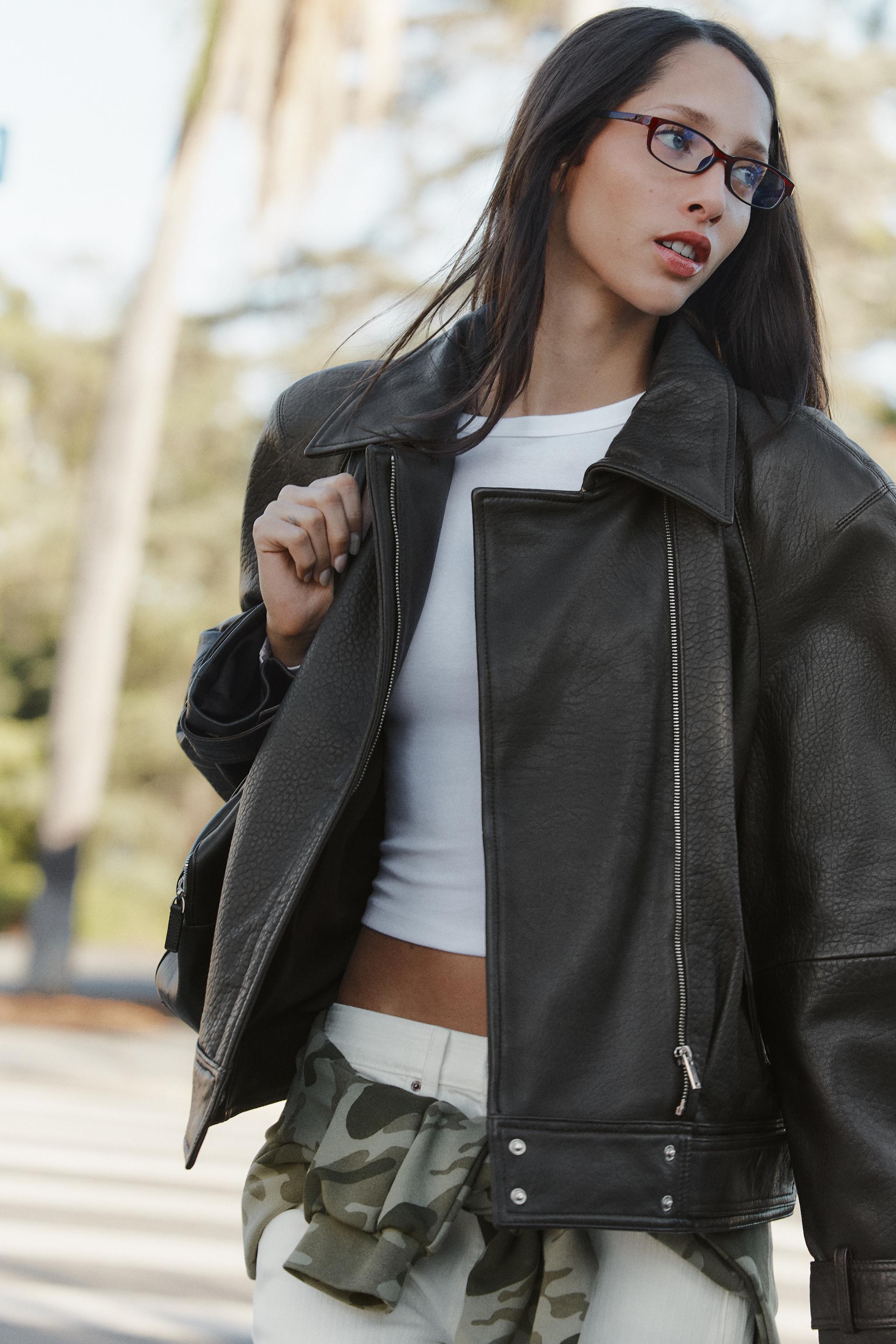 BLOUSON BIKER 100 % CUIR
