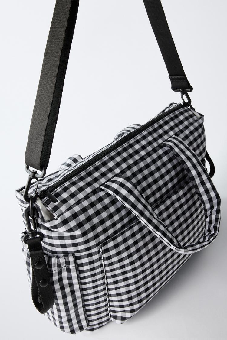 Bolso materno a cuadros 3