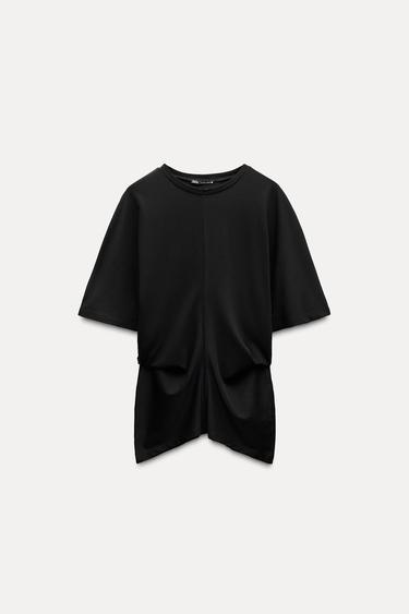 DRAPED TOP - Black by Zara