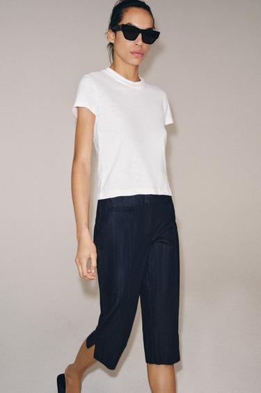 COTTON SLUB KNIT T-SHIRT - White by Zara
