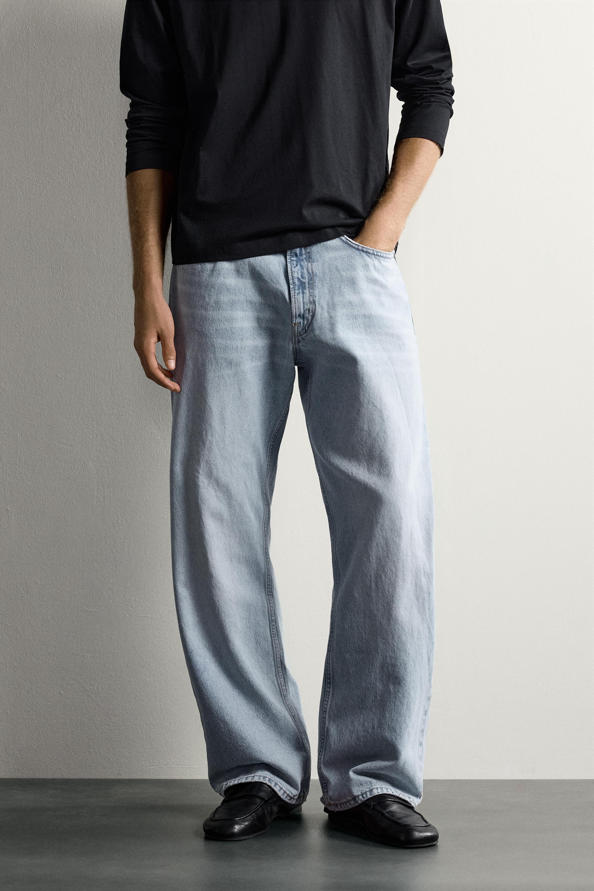 LOOSE FIT JEANS - Mid-blue | ZARA United States