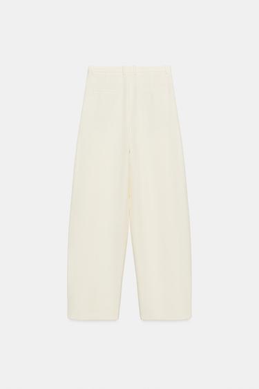 VOLUME TROUSERS WITH DARTS - Ecru by Zara - Image 8