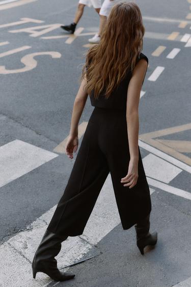 SHORT WAISTCOAT WITH SHOULDER PADS - Black by Zara - Image 2