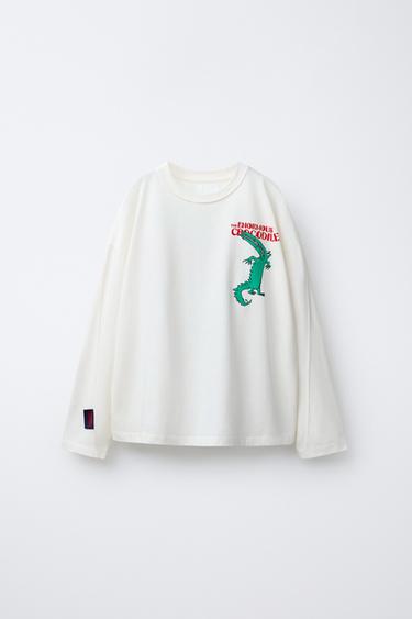 CAMISETA ESTAMPADA THE ENORMOUS CROCODILE  ROALD DAHL © - Crudo de Zara