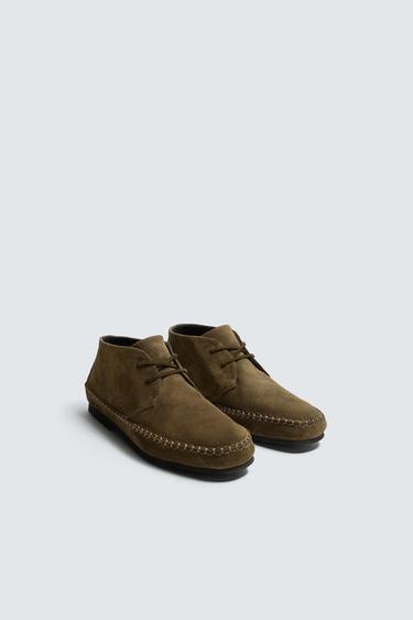 حذاء جلدي بنعل VIBRAM® AARON LEVINE X ZARA - برونزي الخاص بـ Zara