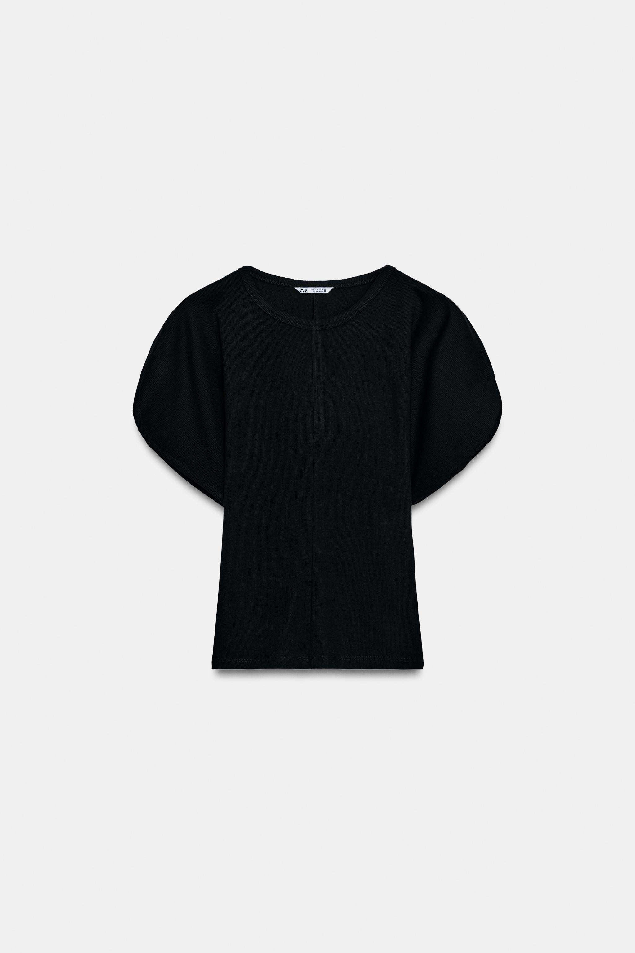 Женские футболки Zara CAP SLEEVE T-SHIRT — фото 6