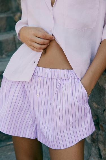 SHORTS قصير بخصر مقلوب - 692 الخاص بـ Zara