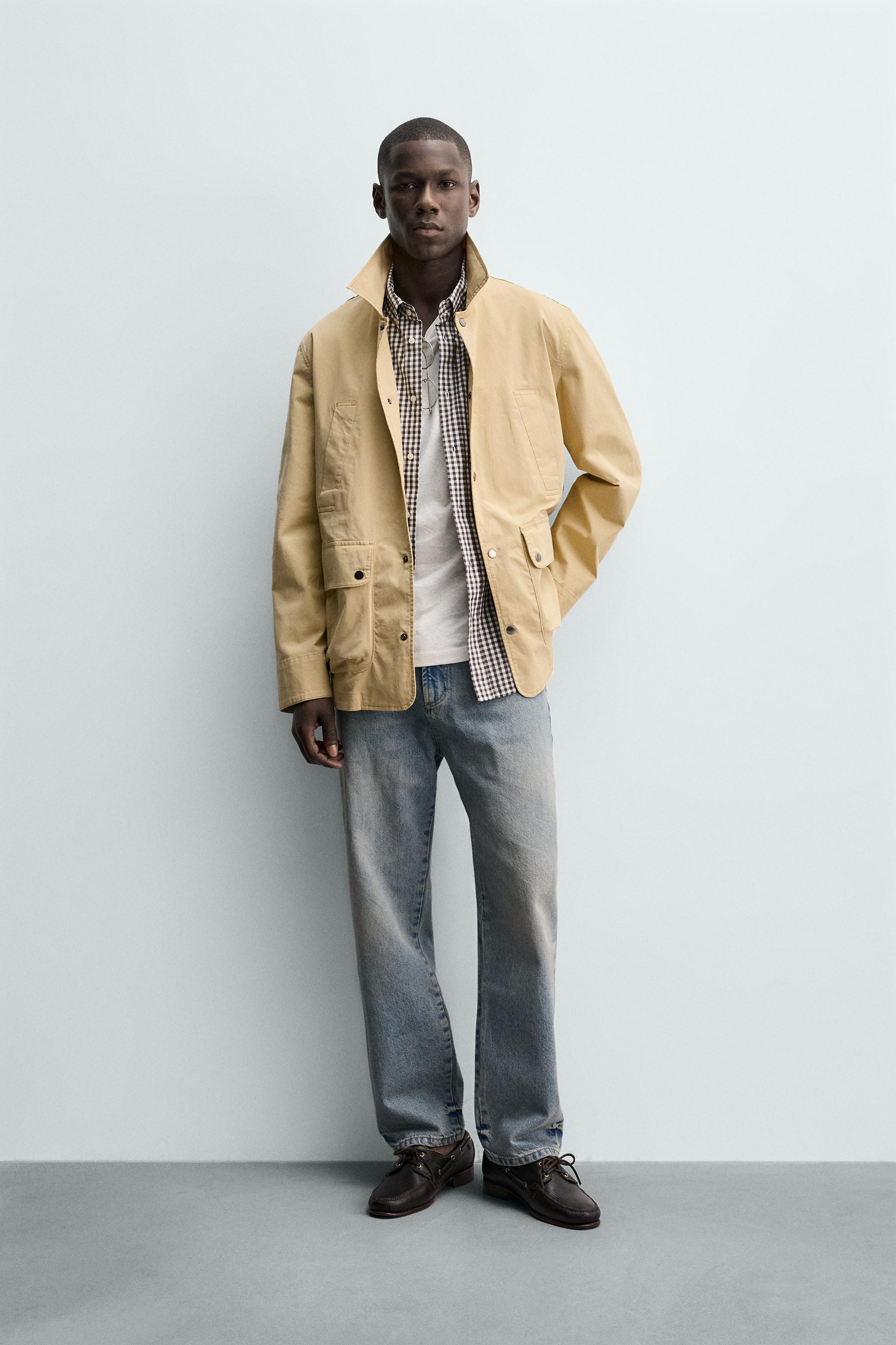 レギュラーフィットポケットジャケット - ライトイエロー | ZARA Japan