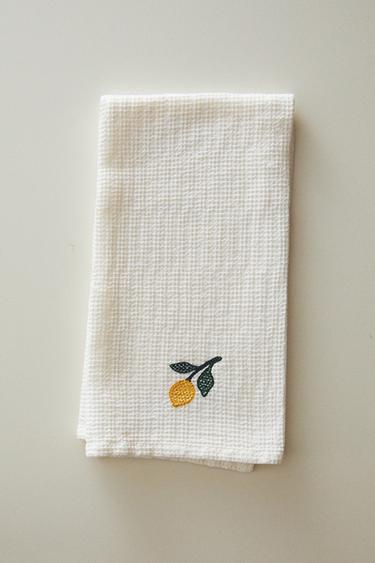 PACK OF WAFFLE-KNIT TEA TOWELS (PACK OF 2) - Green by Zara - Image 4