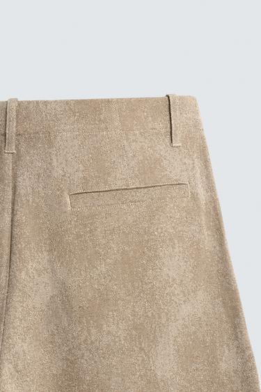 PANTALON CHINO RELAXED FIT JACQUARD - Marron clair de Zara - Image 10