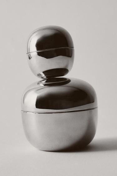 LARGE ROUND STAINLESS STEEL BOX - Silver by Zara - Image 6