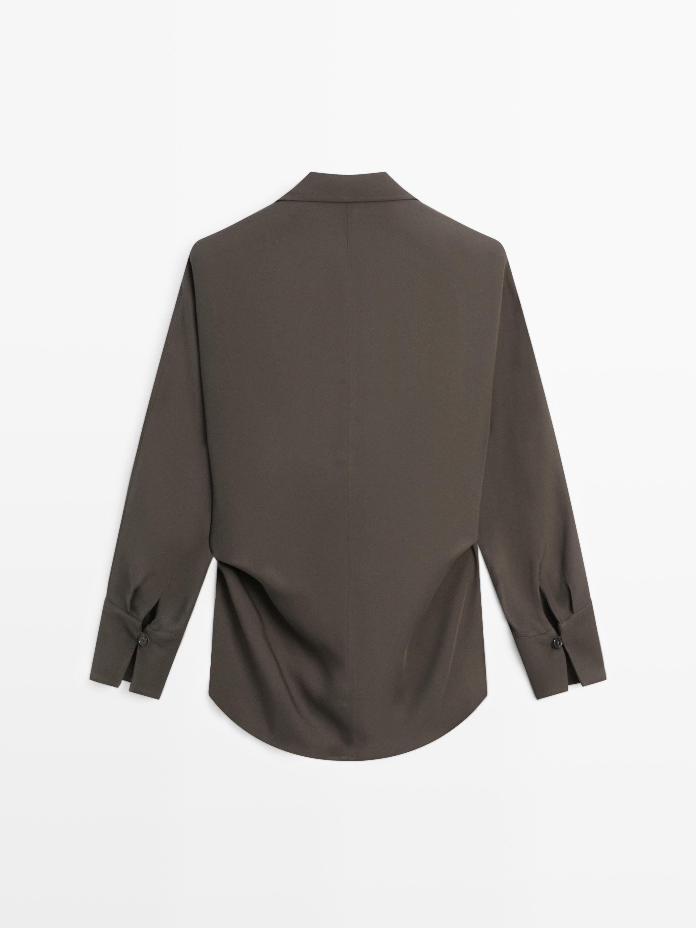 Flowing double-breasted overshirt