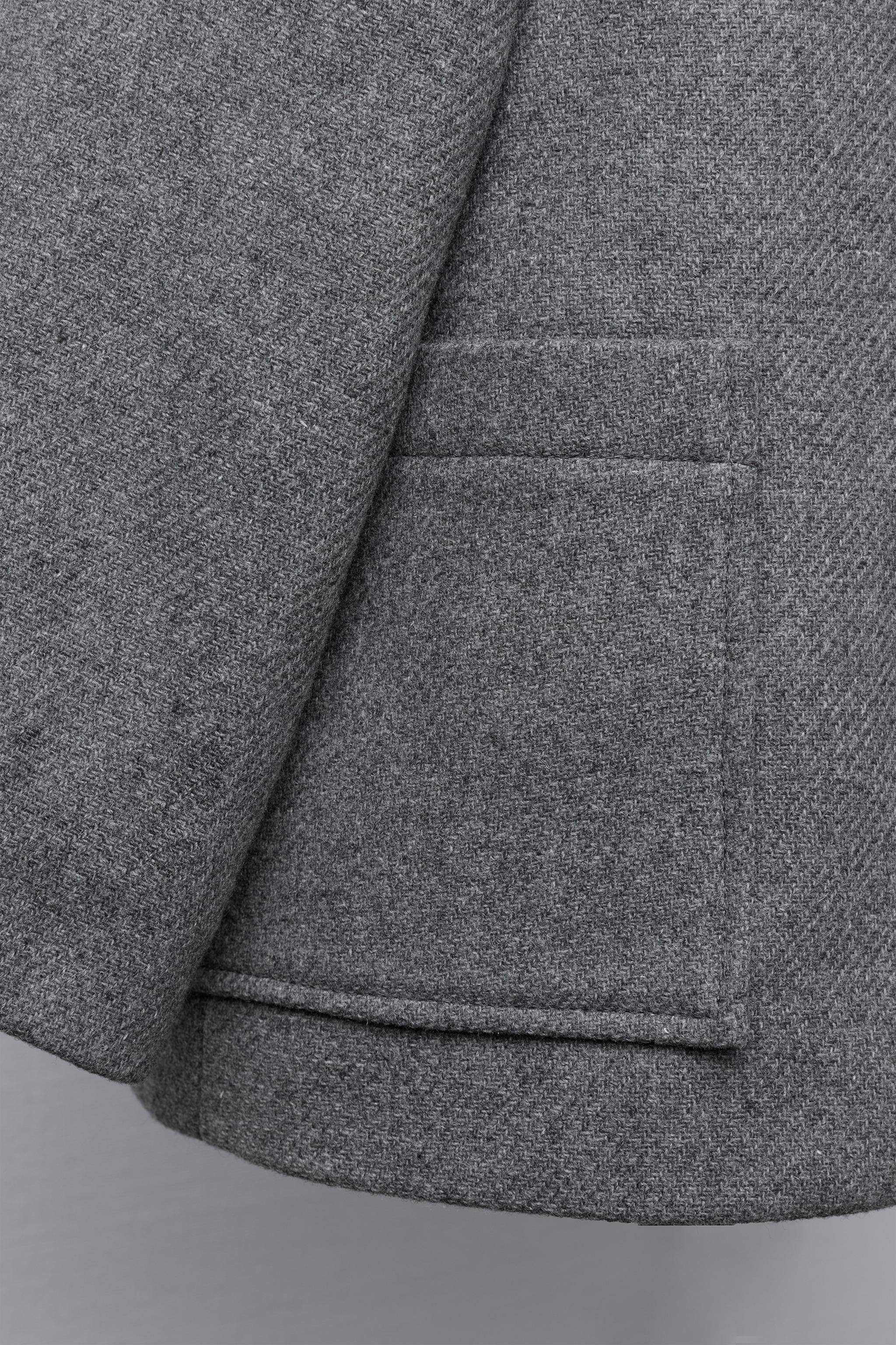 MELANGE COAT WITH WOOL FIREMAN CLASPS