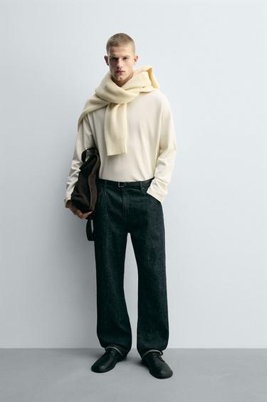 ФЛАНЕЛКА С КОНТРАСТНИ ДВОЙНИ ЕЛЕМЕНТИ - Масло от Zara