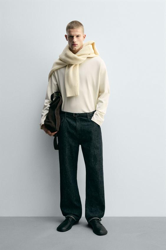 CONTRASTING DOUBLE TRIM T-SHIRT