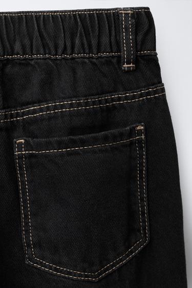 JEAN JUPE-CULOTTE À BAS VOLANTÉ - Noir de Zara - Image 3