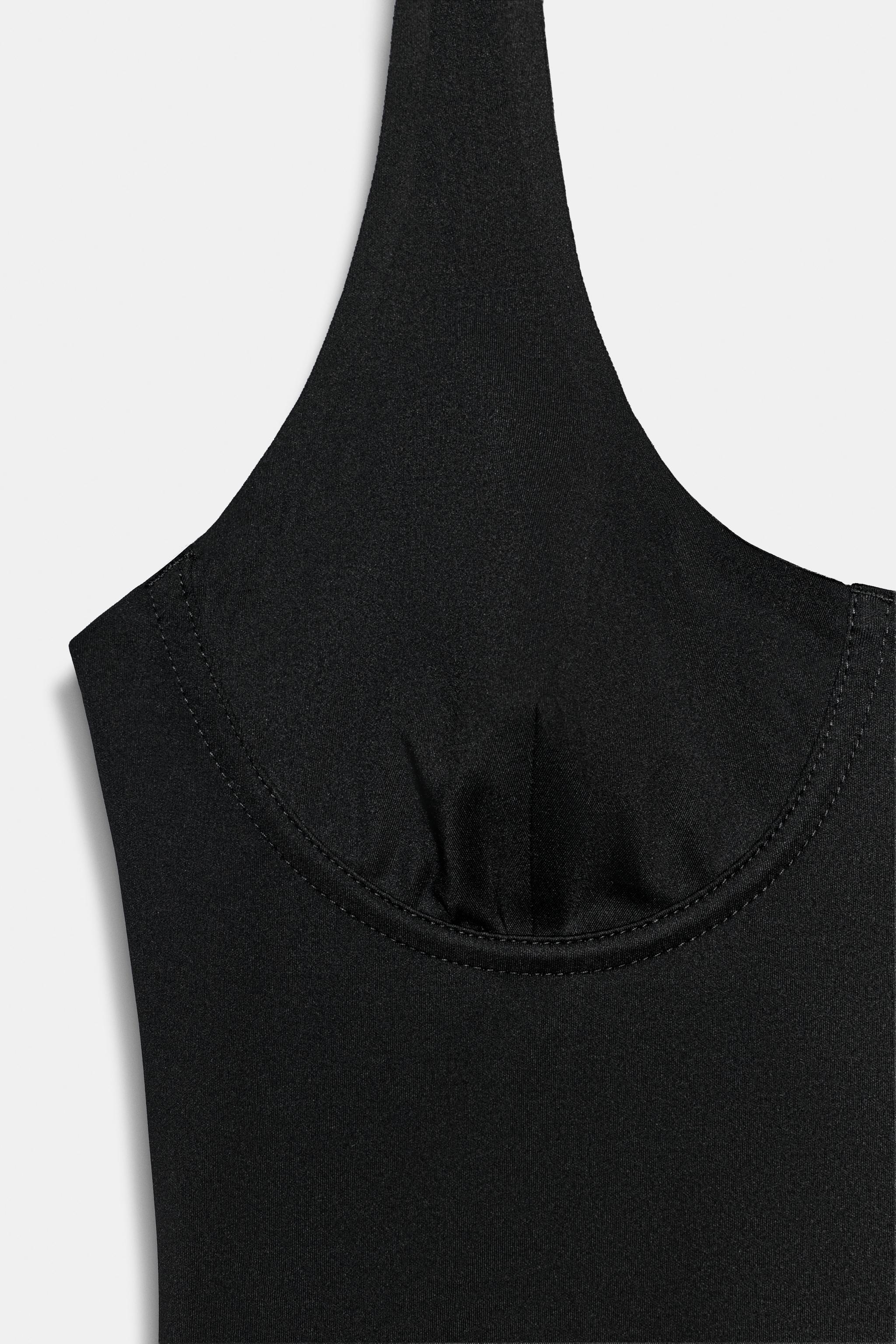 POLYAMIDE HALTER TOP