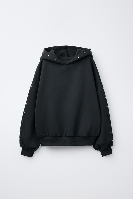 SUDADERA CAPUCHA TACHAS ESTRELLA - Gris antracita de Zara - Imagen 0