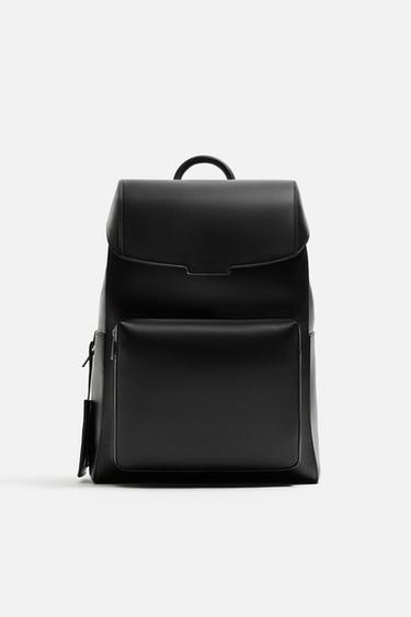BACKPACK WITH FLAP - Black by Zara