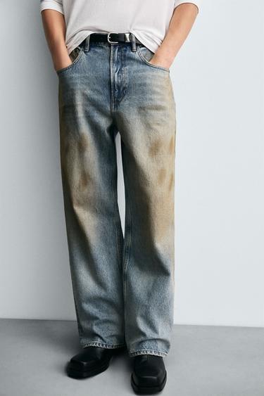 VINTAGE EFFECT BAGGY FIT JEANS - Light blue by Zara