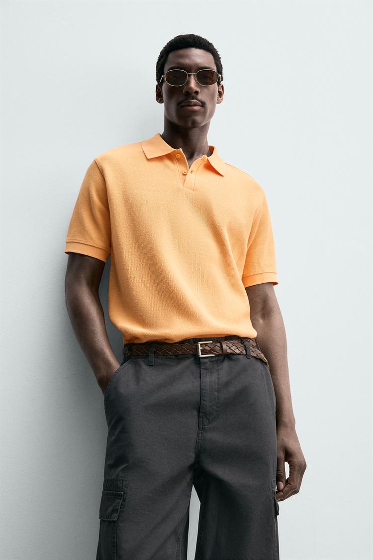 ZARA REGULAR FIT PIQUÉ POLO SHIRT