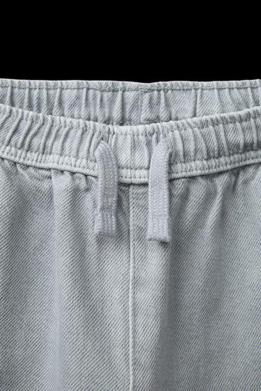 BALLONHOSE AUS TWILL MIT WASCH-OPTIK - Hellblau von Zara