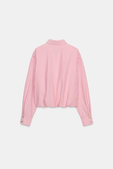 CHEMISE OXFORD RAYURES GLOBO - Rose / Blanc de Zara - Image 6