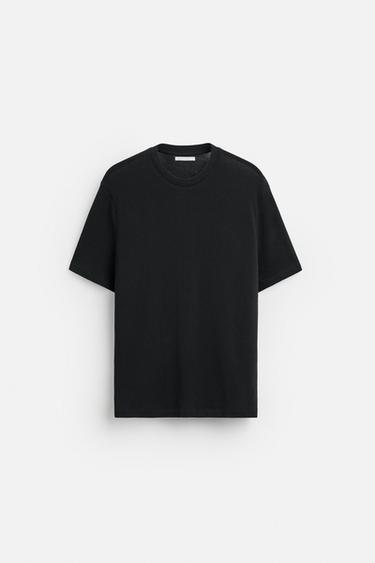 BASIC KNIT T-SHIRT - Black by Zara - Image 5