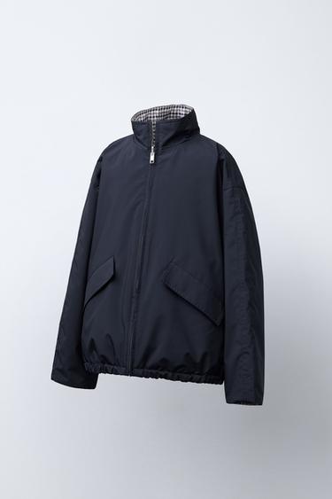 REVERSIBLE AND WATER-REPELLENT CHECK JACKET BENSIMON ® X ZARA - Navy blue by Zara - Image 2
