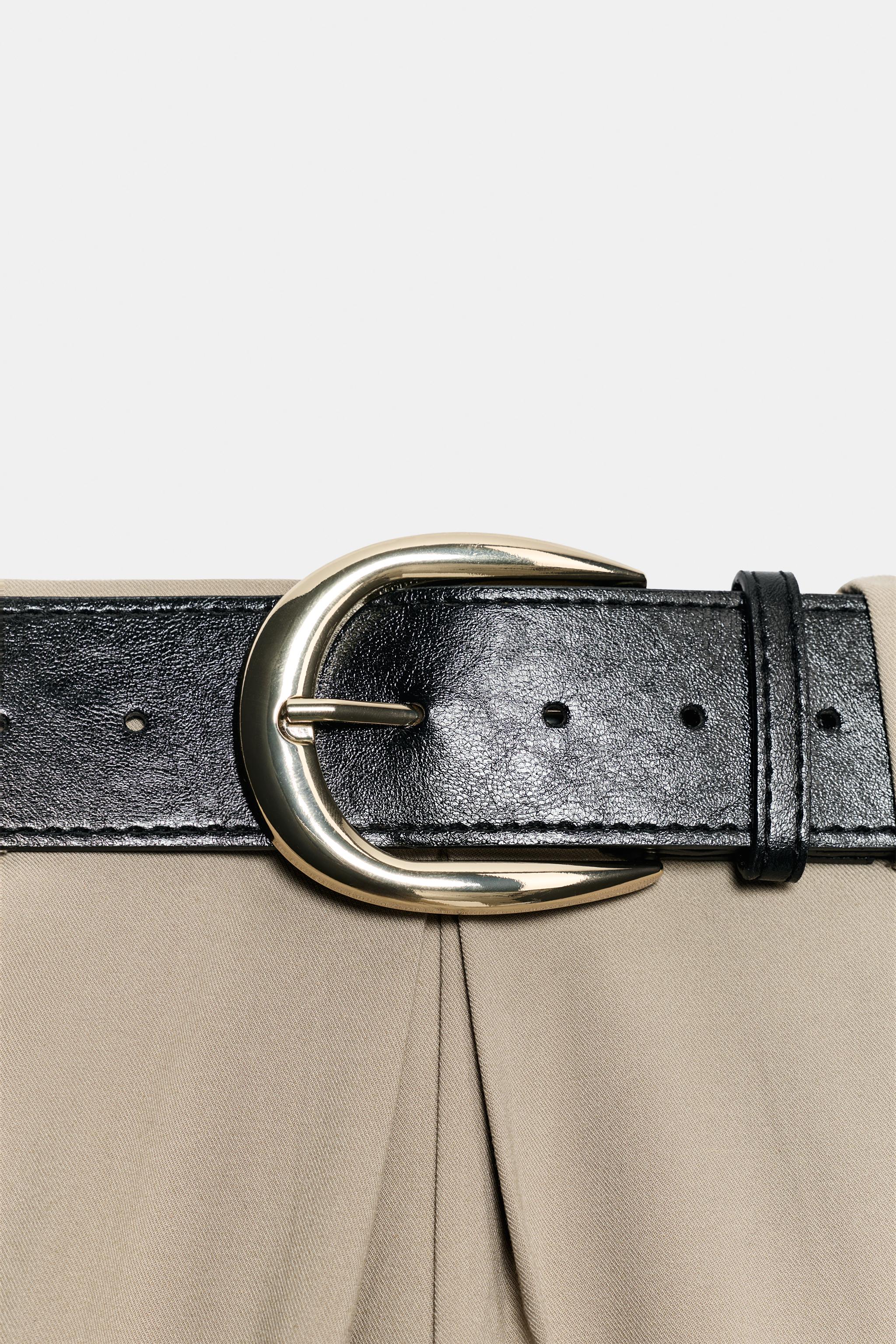 BELTED PLEATED CULOTTE PANTS