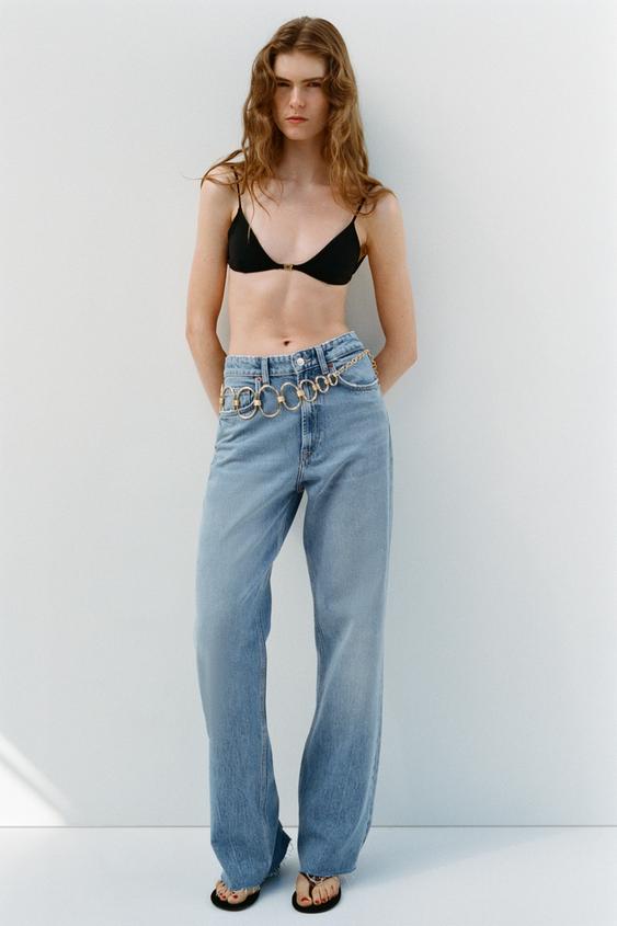 TRF WIDE-LEG HIGH-WAIST JEANS