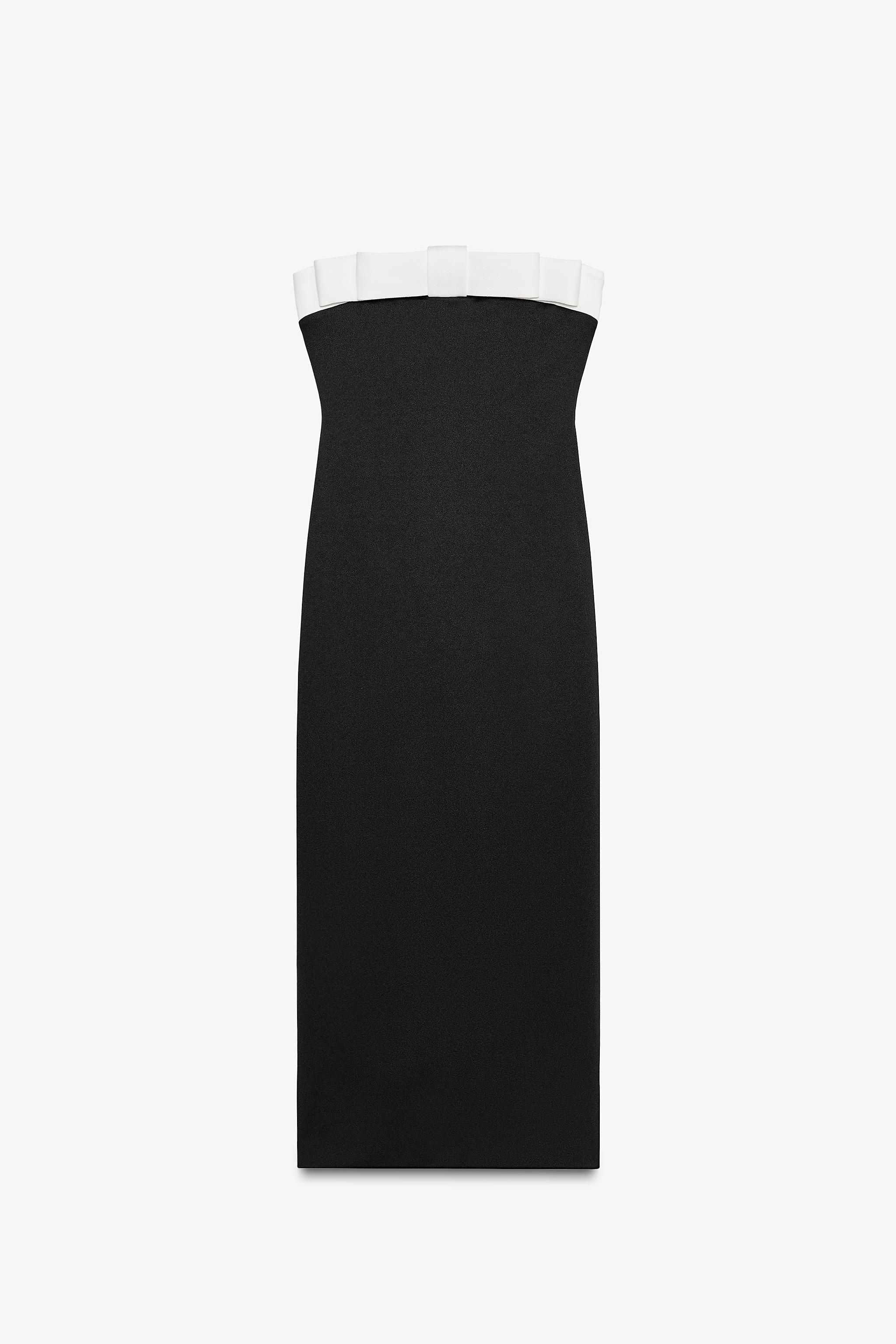 スペイン発送 ZARA リボン付きショートストライプドレス 最新作 ストライプ柄リボン付きショートワンピース - ピンク/ホワイト