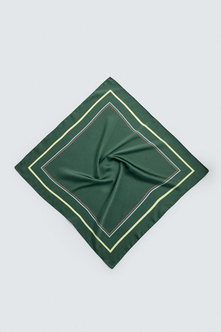 ZARA GEOMETRIC PRINT FLOWING BANDANA