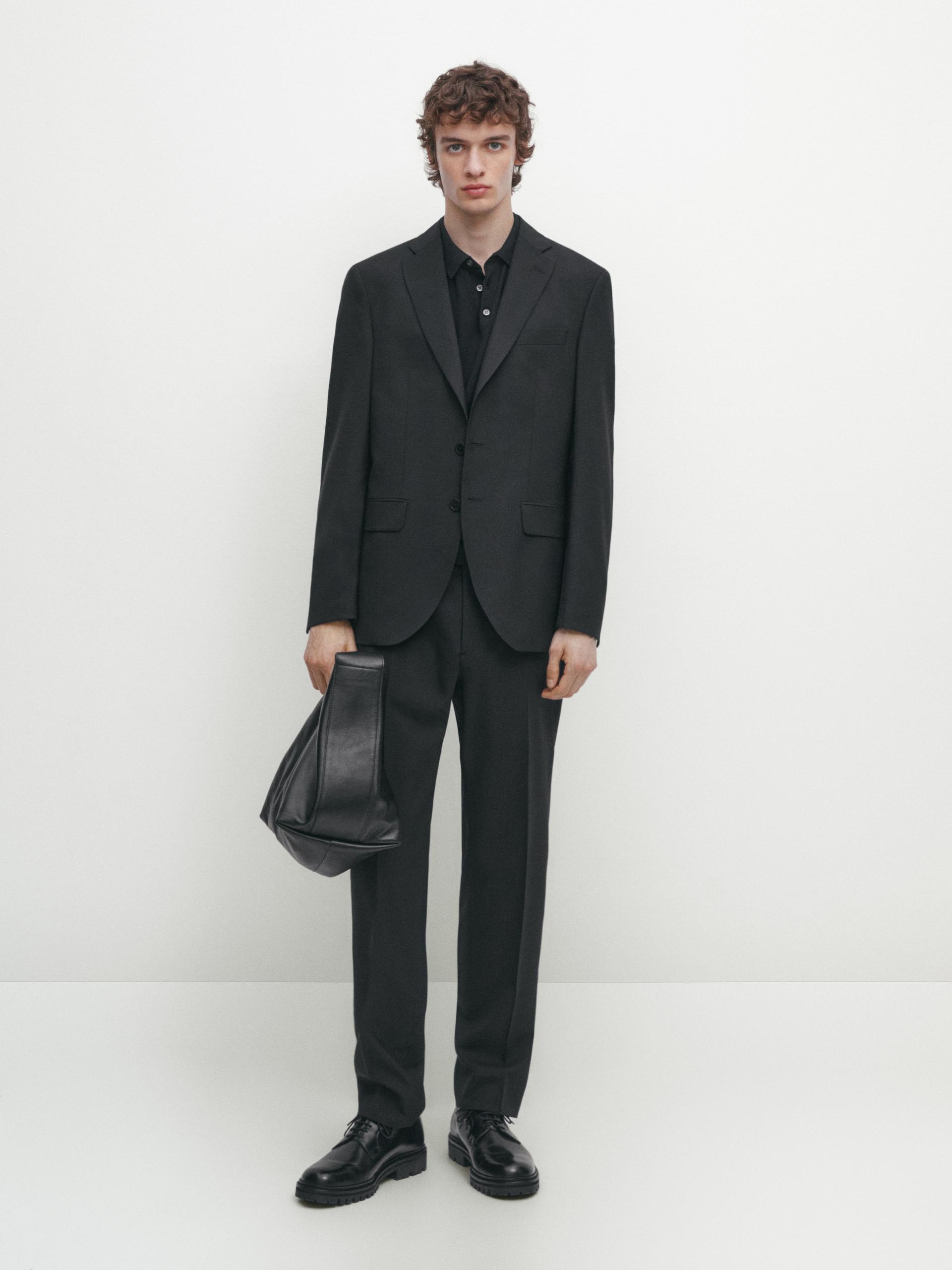 100% wool suit blazer - Black | ZARA United States