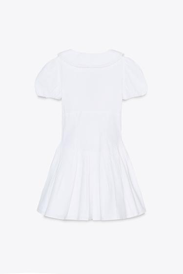 POPLIN DRESS WITH PETER PAN COLLAR - White by Zara - Image 5