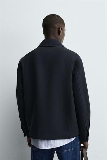 CHAQUETÓN REGULAR FIT BOLSILLOS - Bleu marine de Zara - Image 2