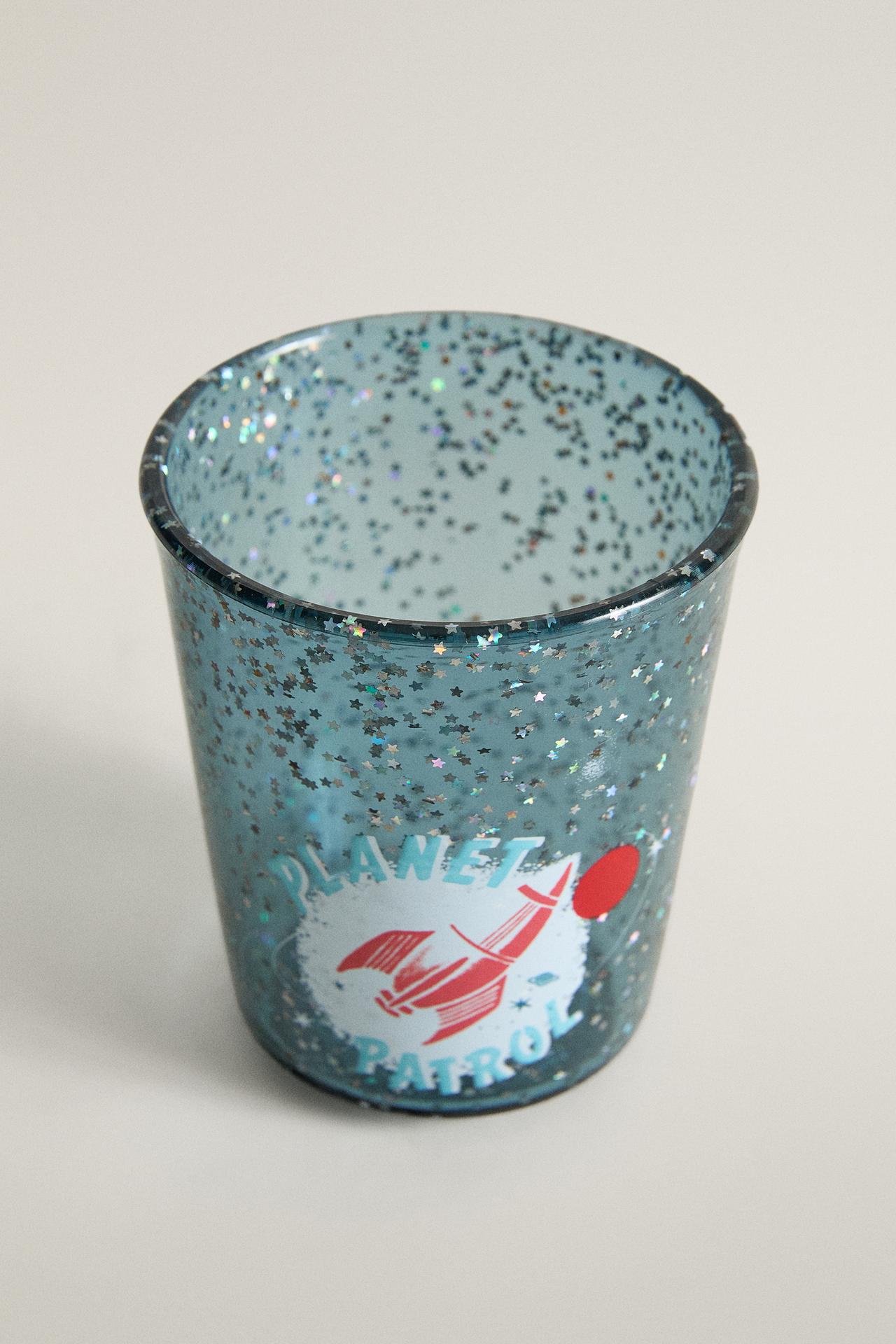 KIDS' TRITAN™ STAR GLITTER TUMBLER — Blue