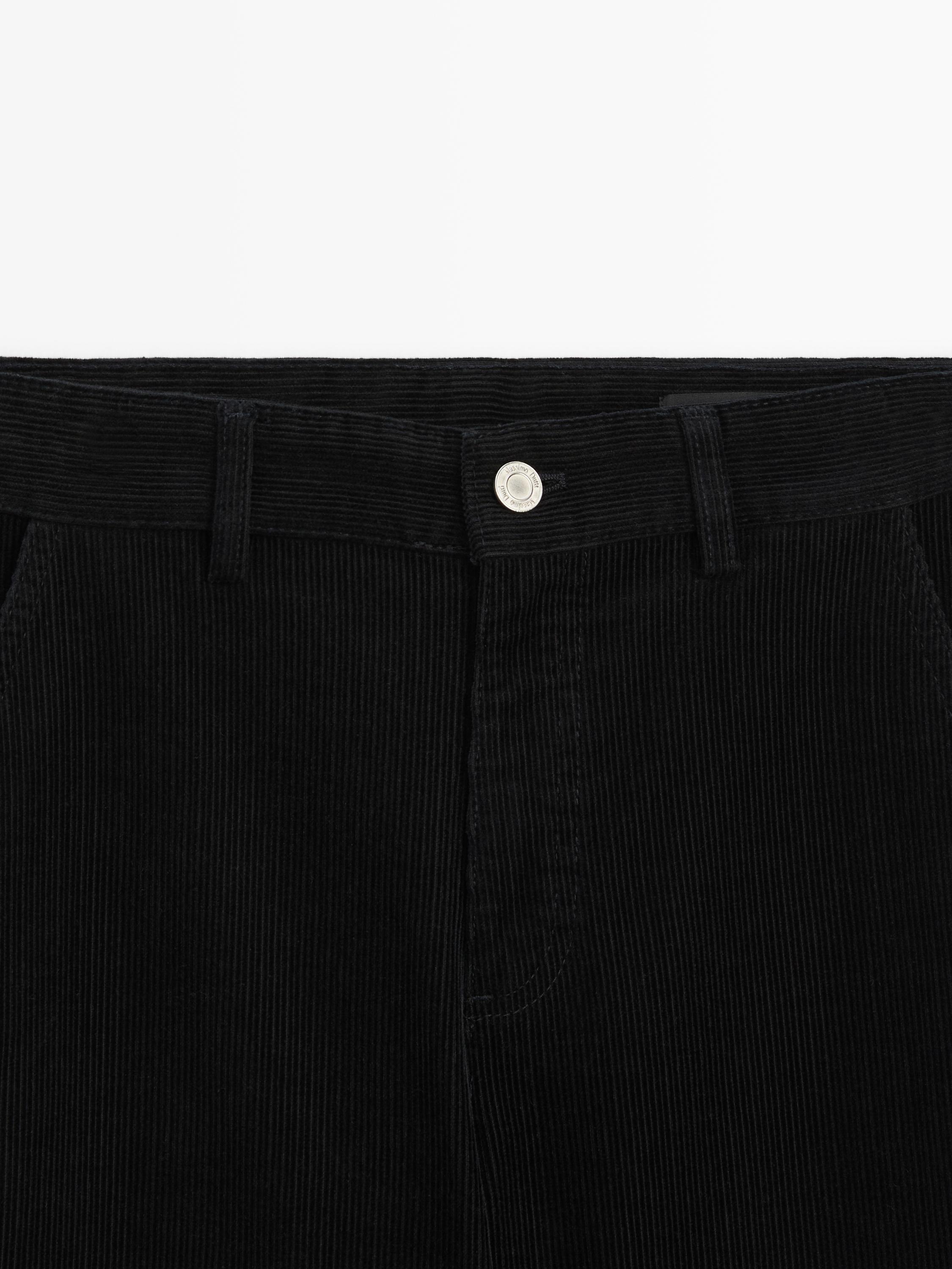 Barrel fit corduroy trousers