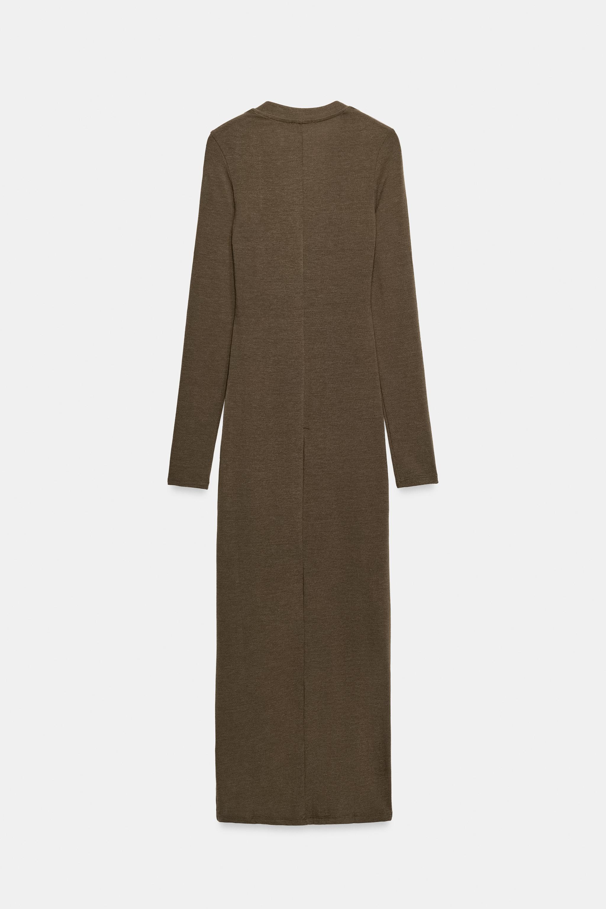 LONG FUNNEL NECK DRESS